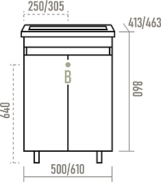 Misty Тумба под раковину Енисей 60 белая – фотография-5